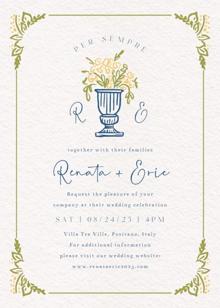 Together forever - wedding invitation