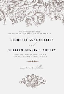 Touch of Rose - Wedding Invitation