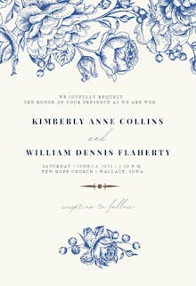 Touch of rose - wedding invitation
