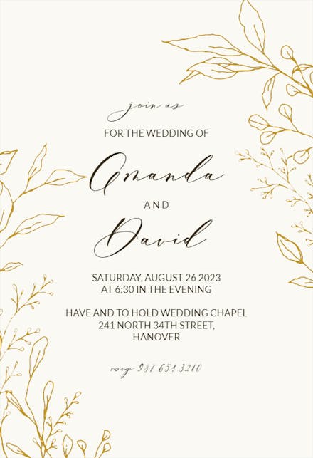 Wedding Invitation Templates (Free) | Greetings Island