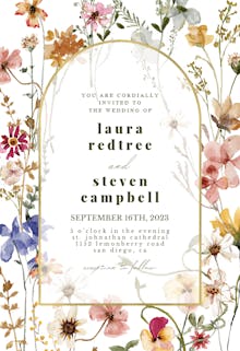 Transparent Meadow Arch - Wedding Invitation