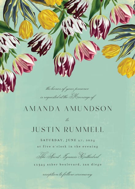 Tulips - wedding invitation