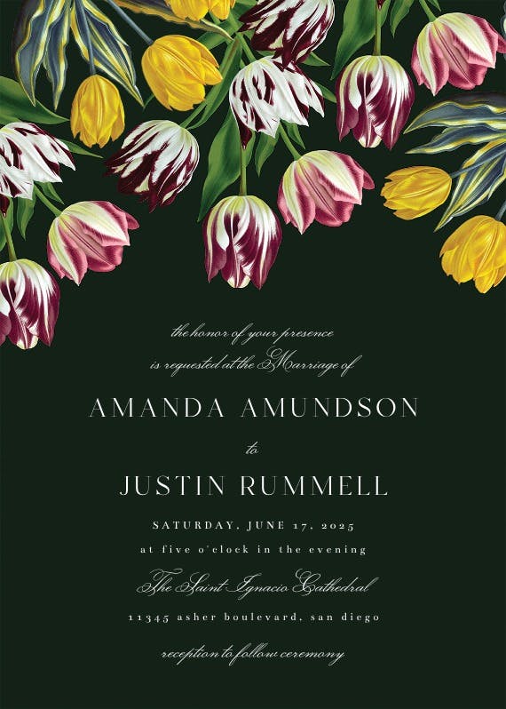 Tulips - invitación de boda