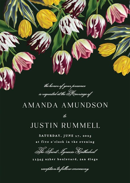 Tulips - wedding invitation