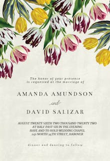 Tulips - wedding invitation