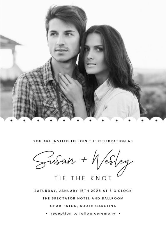 Two to one - wedding invitation