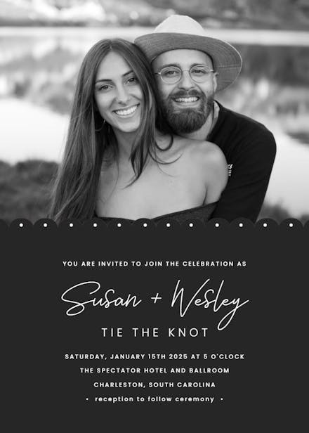 Two to one - wedding invitation
