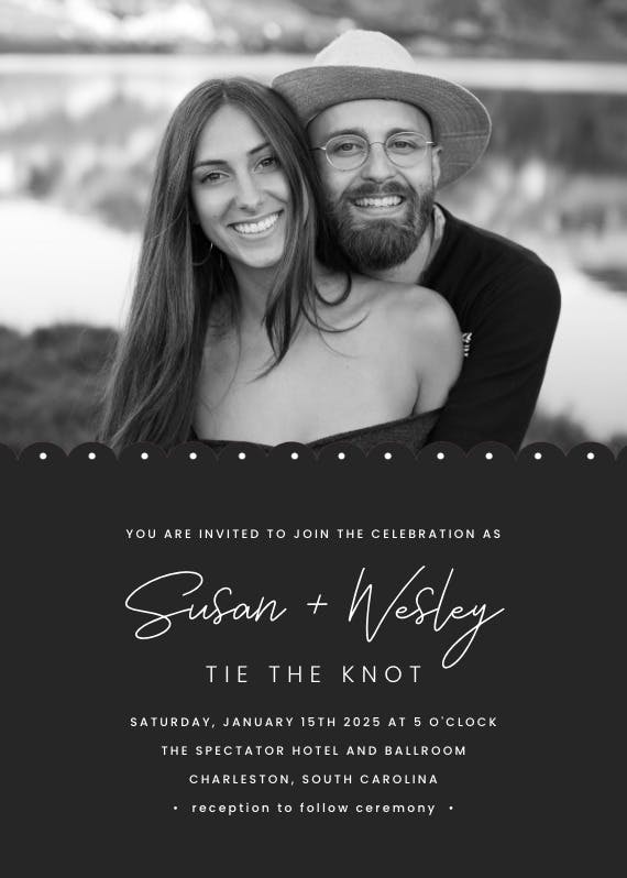 Two to one - wedding invitation