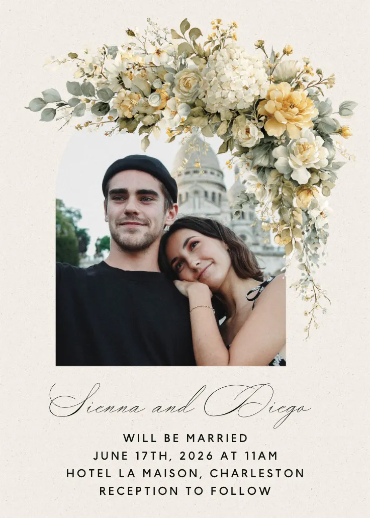 Under the arch - invitación de boda