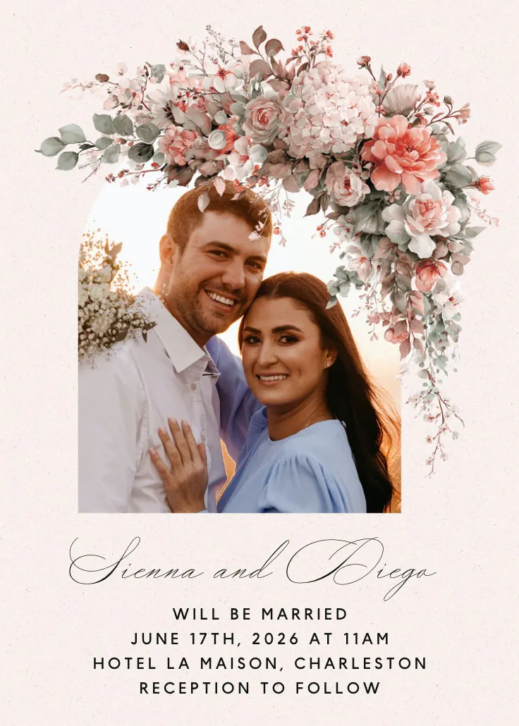 Under the arch - invitación de boda