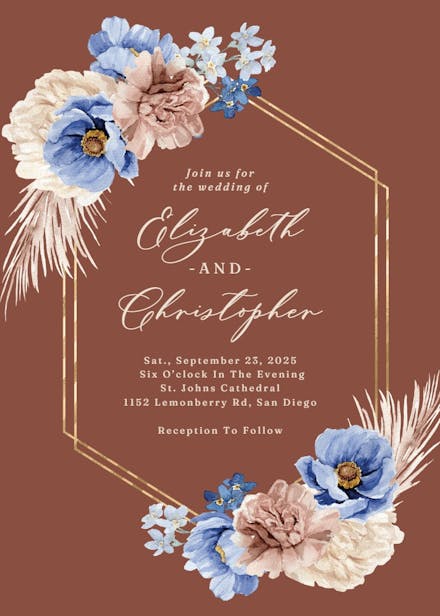 Very peri - wedding invitation