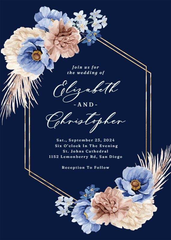Very peri - wedding invitation