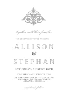 Vintage embellishments - wedding invitation