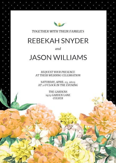 Vintage vibe - wedding invitation