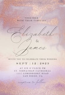 Violet Glitter - Wedding Invitation
