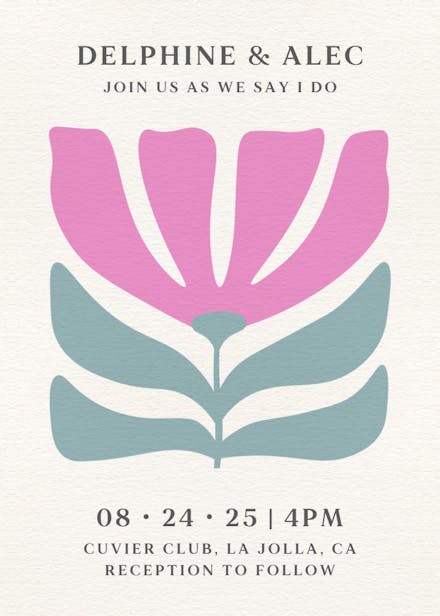 Vivid screenprints - wedding invitation