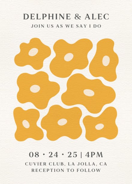 Vivid screenprints - wedding invitation