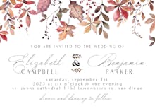 Watercolor Fall - Wedding Invitation