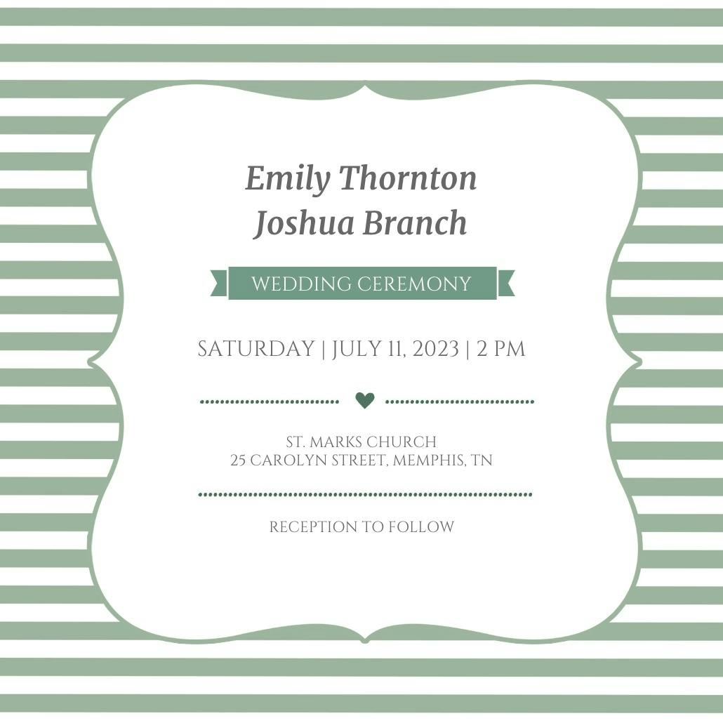 Wedding bands - wedding invitation