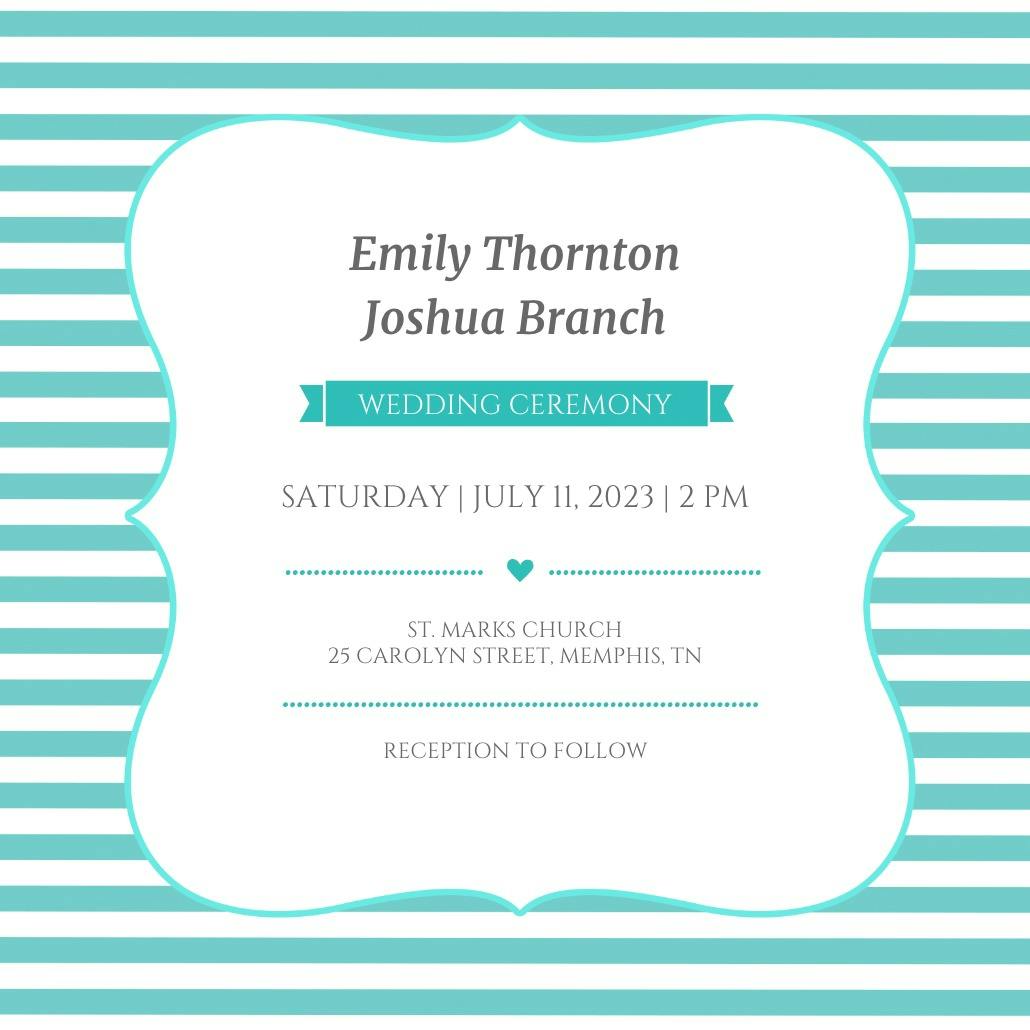 Wedding bands - wedding invitation