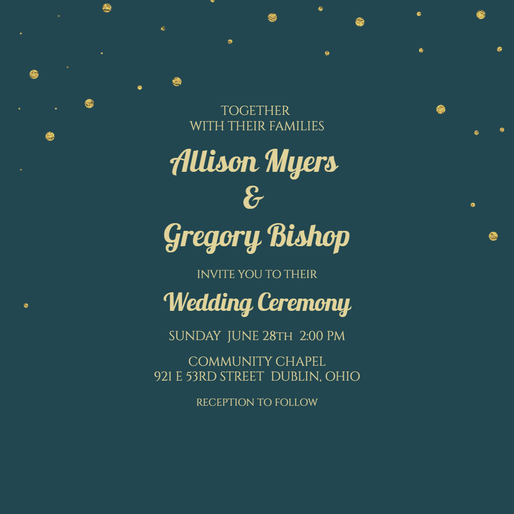 Wedding Fonts - Wedding Invitation Template (Free) | Greetings Island