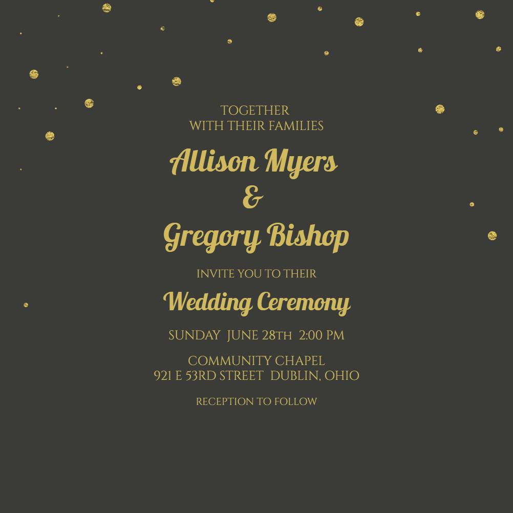 Wedding fonts - wedding invitation