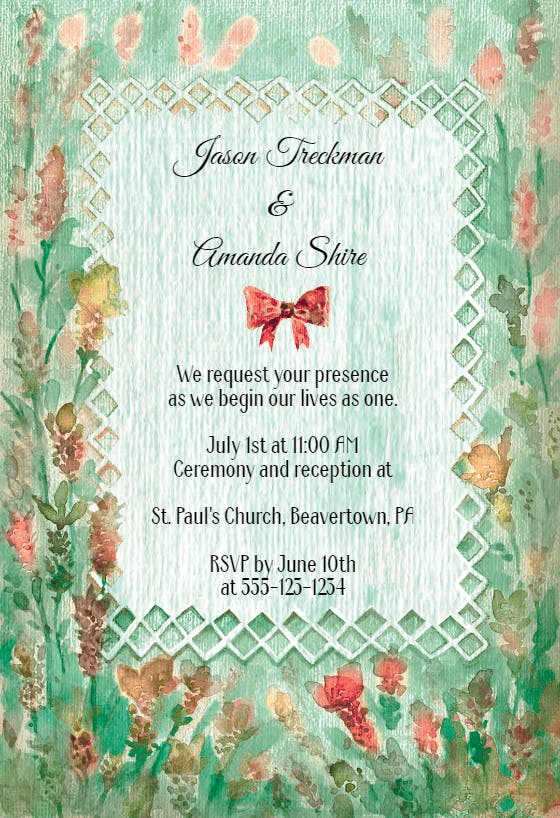 Wedding invitation - wedding invitation