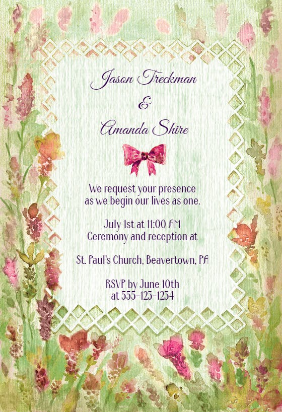 Wedding invitation -  invitación de boda