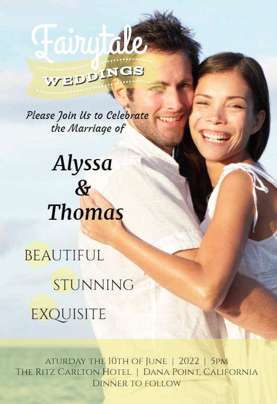 Wedding magic magazine - wedding invitation