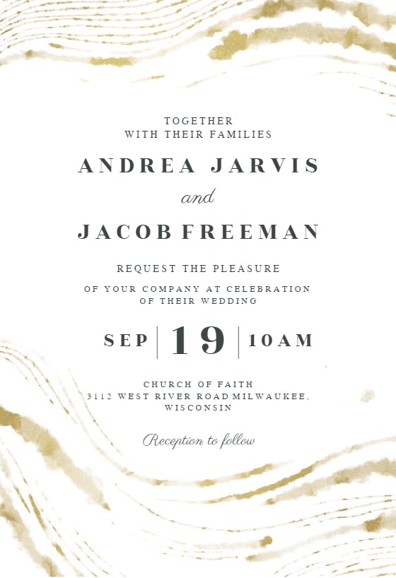 Wedding waves - wedding invitation