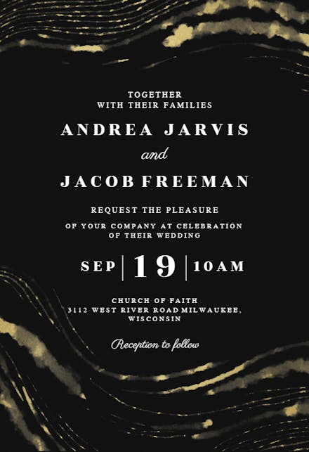 Wedding waves - wedding invitation