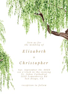 Weeping Willow - Wedding Invitation