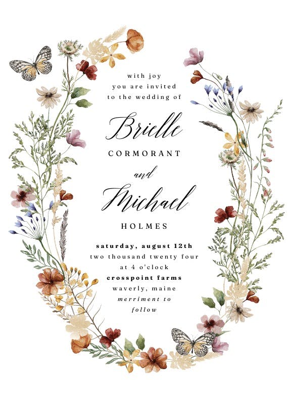 Whispered beauty - wedding invitation