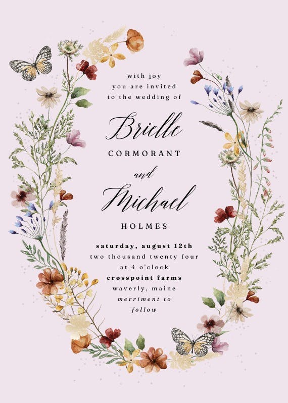 Whispered beauty - wedding invitation