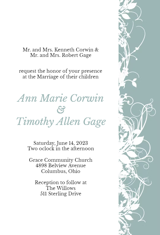 Free downloadable templates for wedding invitations