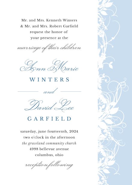 White Floral - Wedding Invitation Template (Free) | Greetings Island