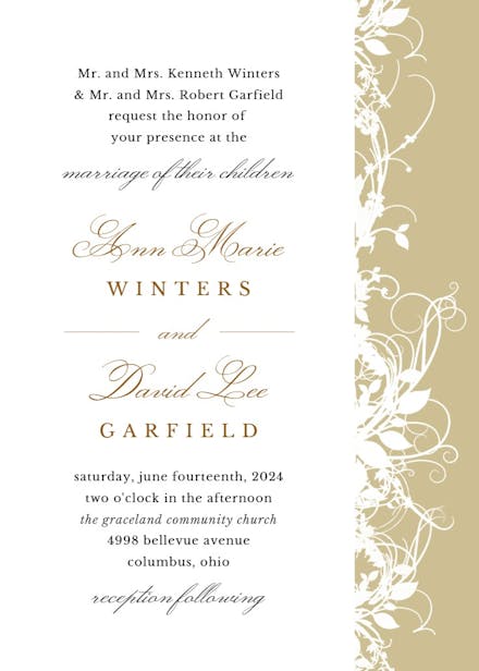 White Floral - Wedding Invitation Template (Free) | Greetings Island