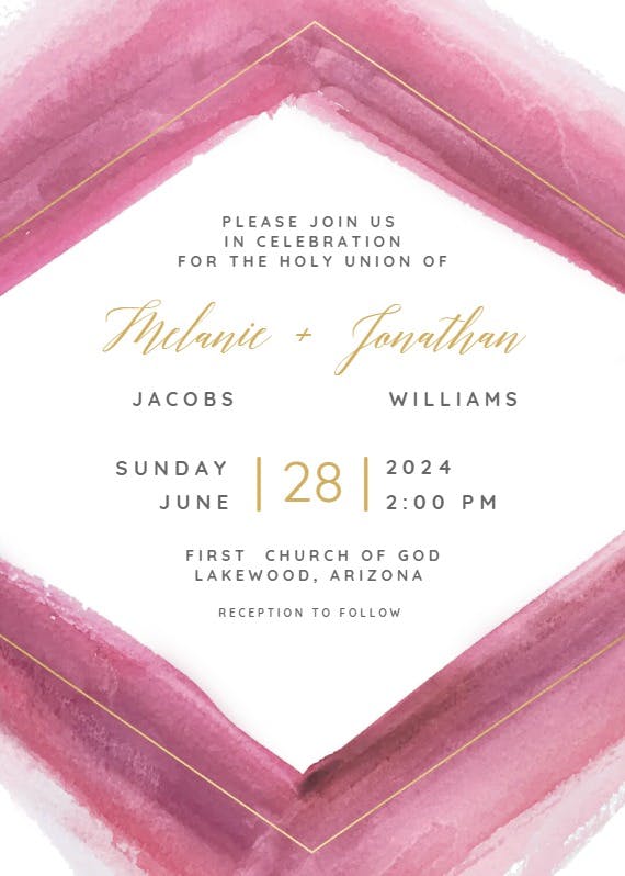 Wild rhombus - wedding invitation