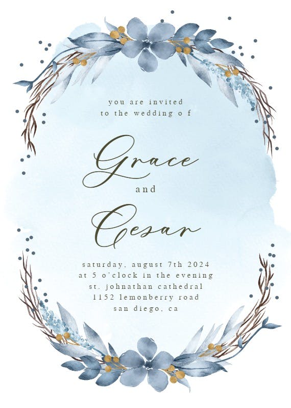 Winter bride - invitación de boda