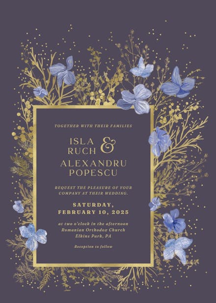 Wintry foliage - wedding invitation