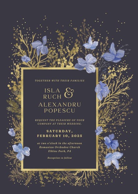 Wintry foliage - wedding invitation