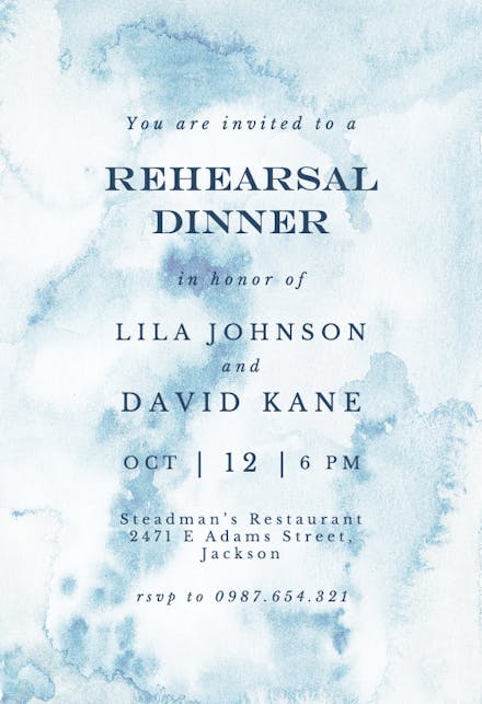 Abstract marble - rehearsal dinner party invitation