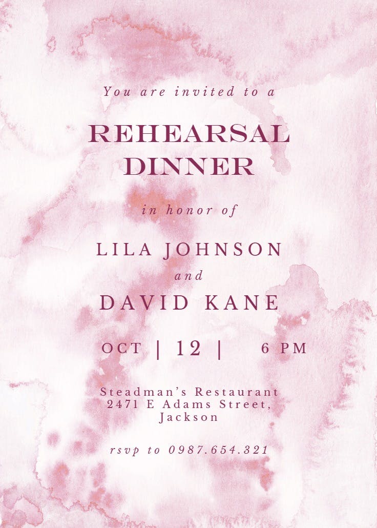 Abstract marble - rehearsal dinner party invitation