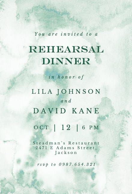 Abstract marble - rehearsal dinner party invitation