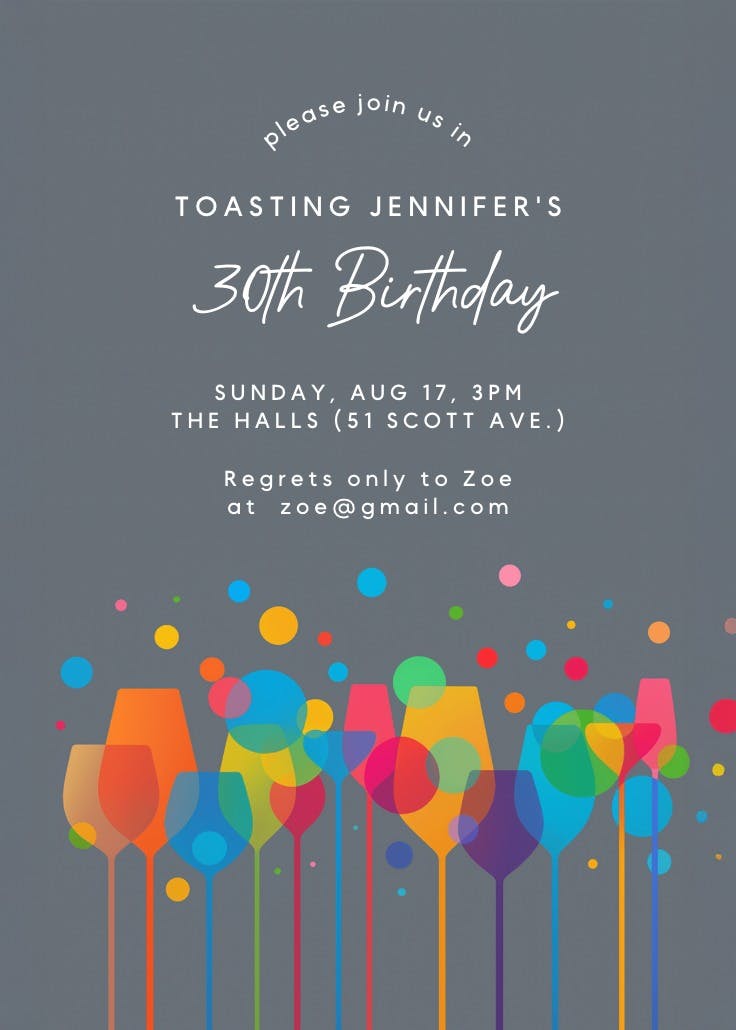 Ambience - invitación de cumpleaños