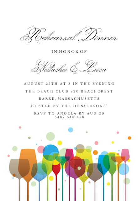 Ambience - Rehearsal Dinner Party Invitation