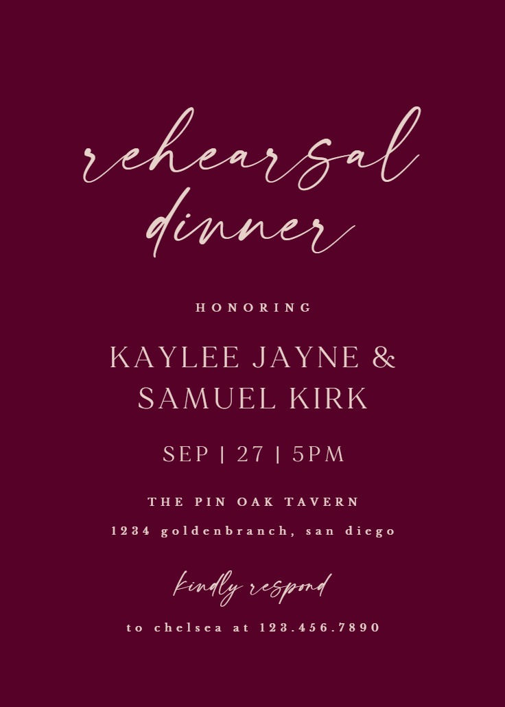 Bellisia - Rehearsal Dinner Party Invitation Template (Free ...