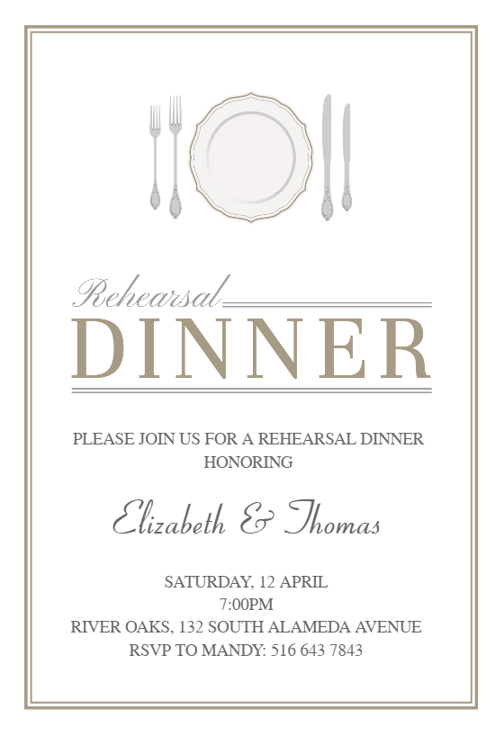 Random strokes - Rehearsal Dinner Party Invitation Template (Free ...