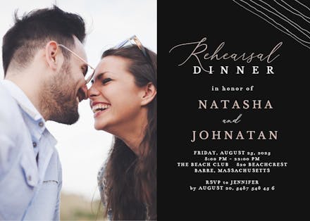 Fab dinner - rehearsal dinner party invitation