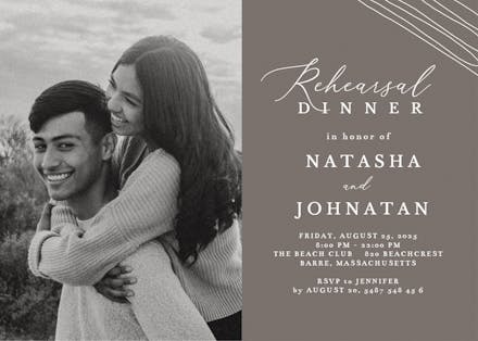 Fab dinner - rehearsal dinner party invitation